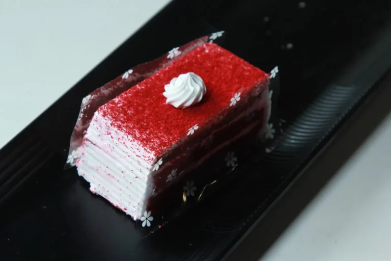 Red velvet pastry slice