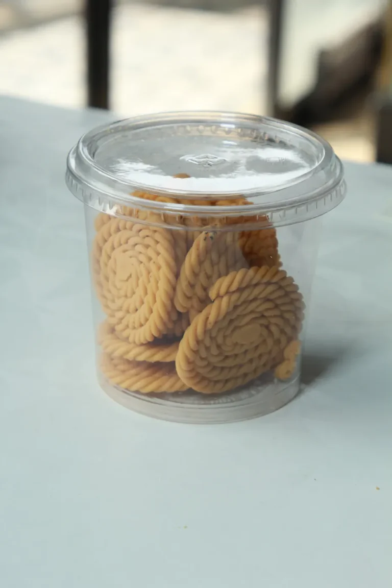 Round baked biscuits